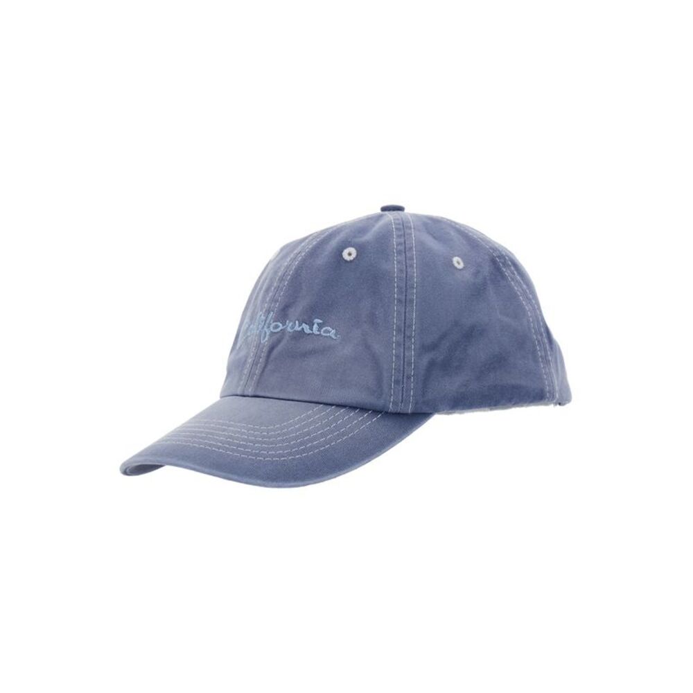 Erl Men 'California' Blue Baseball Cap With Front Lettering In Cotton Men